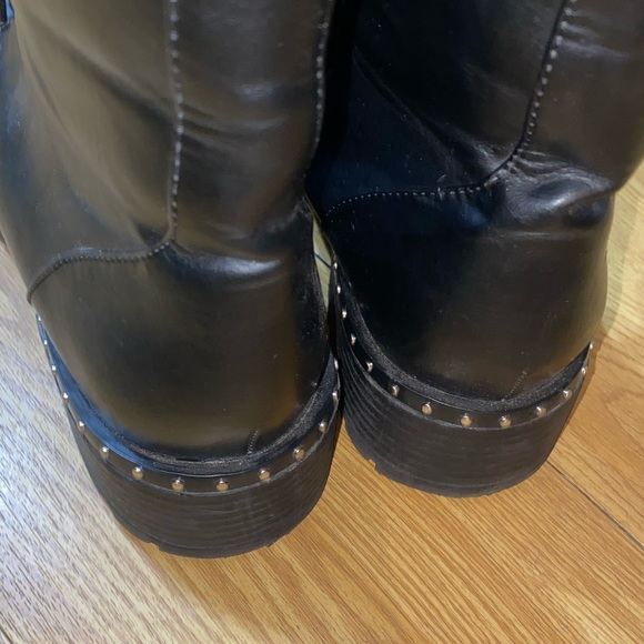 Comfort black combat boots - Picture 2 of 3